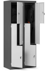 Jan Nowak® JULIA | 1485-2 Z-ajtós Öltözőszekrény Grafit és Törtfehér (1485-2)