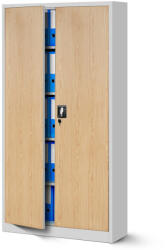 JAN NOWAK JAN I | 1333-2 Fém iratszekrény BÜKKFA MINTÁVAL (1333-2)