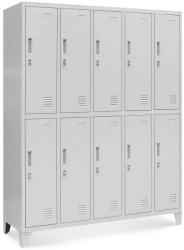 Jan Nowak® BARTEK 779 | 10 ajtós fém öltözőszekrény / SZÜRKE színben összeszerelve (779-2)