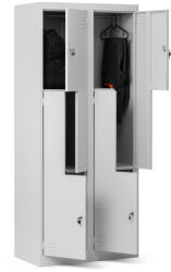 Jan Nowak® JULIA 1105-2 | Fém öltözőszekrény 800 × 1850 × 450 mm, szürke - összeszerelt (1105-2)