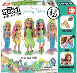 Educa Joc creativ My Model Doll Design Fantasy World Educa realizează-ți propriile păpuși de plajă 5 modele de la 6 ani (EDU18366)