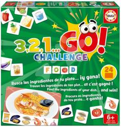 Educa Joc de societate Mâncare 3, 2, 1. . . Go! Challenge Food Educa 24 imagini 150 piese în engleză spaniolă franceză de la 6 ani (EDU19392)