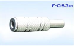 Royal Конектор f-053m, стерео жак 3.5мм мъжки, за монтаж към кабел, метален, сребрист
