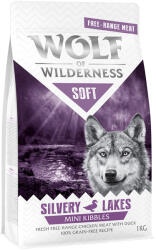 Wolf of Wilderness Wolf of Wilderness Mini "Soft - Silvery Lakes" Pui crescut în aer liber & rață 5 x 1 kg
