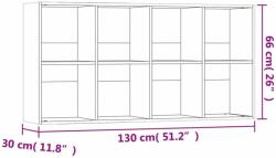 vidaXL sonomatölgy-színű forgácslap könyv-/tálalószekrény 66x30x130 cm (800156) - pepita