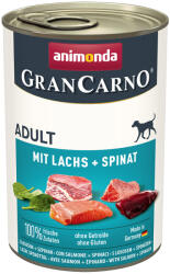 Animonda 24x400g animonda GranCarno Original Adult Lazac & spenót nedves kutyatáp