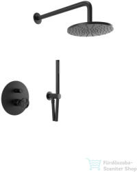 Bugnatese MILLENOVECINQUANTA falsík alatti zuhanyrendszer 22, 5 cm-es esőztetővel, belső egységgel, zuhanyszettel, matt fekete 4674NE (4674NE)