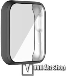  Xiaomi Mi Watch Lite, Xiaomi Redmi Watch, Okosóra szilikon védőtok, előlapvédős, Galvanizált Fekete - mobilasz - 3 999 Ft