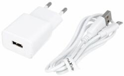 Maxlife MXTC-01, 1XUSB-A, 1A Hálózati töltő (+1 méter micro USB kábel), fehér (MXTC-01)
