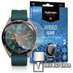 MYSCREEN Protector Hybrid Glass okosóra flexibilis üveg képernyővédő - ÁTLÁTSZÓ - 2 db, 8H, A képernyő sík részét védi - HUAWEI Watch GT 46mm