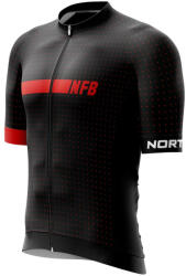 Northfinder Tricou ciclism cu fermoar barbati Gerardo blackred (107080-277-105)