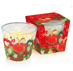 Bartek Candles Illatgyertya pohárban 115g - Christmas Eve - Red Apple (81795)