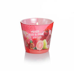 Bartek Candles Illatgyertya pohárban 115g - Tropical twist - Mixed red & Pink fruits (79549)