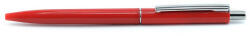 BLUERING Golyóstoll 0, 8mm, nyomógombos műanyag piros test, Bluering® Z3, írásszín piros 5 db/csomag