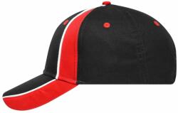 Myrtle Beach Șapcă promoțională pentru imprimare MB135 - Neagră / roșie / albă | uni (MB135-90572)