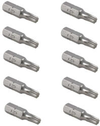 JeTech Set de biti torx JETECH T25, 25 mm, 10 buc (JET25) Set capete bit, chei tubulare