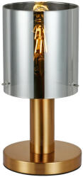 Italux Veioza moderna de birou alama din metal cu sticla fumurie Sarda (TB-5581-1-BRO+SG)