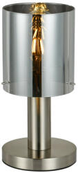 Italux Veioza moderna de birou nickel din metal cu sticla fumurie Sarda (TB-5581-1-SC+SG)