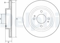 DELPHI Disc frana DELPHI BG4830C (BG4830C) - automobilus