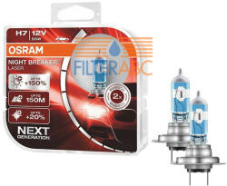 OSRAM NIGHT BREAKER LASER H7 +150% (2 db / doboz)