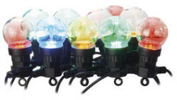  LED fényfüzér - 10x party égő, 5 m, kültéri és beltéri, többszínű