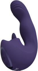 VIVE Yumi Rechargeable Triple Motor G-Spot Finger Motion Vibrator & Flickering Tongue Stimulator Purple