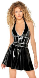 Black Level Vinyl Dress with Silver Seems 2851601 Black S