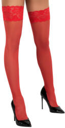 Cottelli Collection Hold-up Stockings with 9cm Lace Trim 2520664 Red 3-M