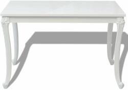  Fehér magasfényű étkezőasztal 116 x 66 x 76 cm (243383)