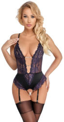 Cottelli Collection Crotchless Lace Body with Suspenders 2643561 Black S
