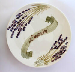 Vanilia Kerámia Violin levendulás nagytál, kerámia, kézzel festett-dia31x5cm (V-K-52-27)