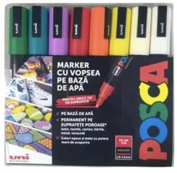 uni Set 16 Markere Uni Posca Mitsubishi, PC-5M, Fine Tip Pen, Multicolor