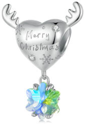 BeSpecial Pandantiv argint Christmas cu ren si fulg de nea (PZT0357)