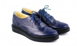 Rovi Design Oferta marimea 38, 39 - Pantofi dama casual din piele naturala bleumarin - LP29BLM