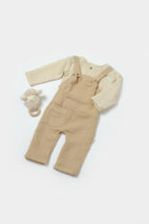 BabyCosy Set bluza si salopeta, Winter muselin, 100% bumbac - Apricot, BabyCosy (BC-CSYM7047)