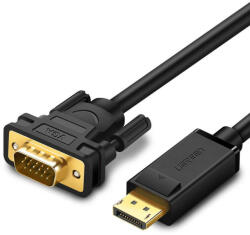 UGREEN DP105 DisplayPort-VGA kábel, FullHD, egyirányú, 1, 5 m (fekete) (10247) - scom