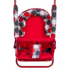 APPEKIDS Leagan pentru copii, AppeKids, cu spatar reglabil si bara detasabila, Red Dots (4124ATH1RD)