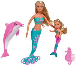 Simba Toys Set Simba Steffi Love Mermaid Friends papusa 29 cm, papusa 12 cm, delfin si accesorii (S105733336) - orasuljucariilor