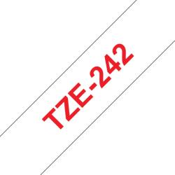 Brother TZ242 RED ON WHITE 18mm TAPE (TZE242)