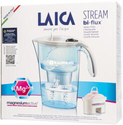 LAICA Stream Line fehér vízszűrő kancsó magnesiumactive Bi-flux szűrőbetéttel