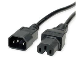 Valueline Tápkábel IEC320/C14 - C15, F/M, 1 m, fekete 19.99. 1121-20 (19.99.1121-20)