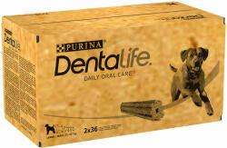 Dentalife Dentalife -50% la al II-lea pachet! 2 x Purina Daily Oral Care snackuri - 72 sticksuri (48 106 g) pentru câini mari
