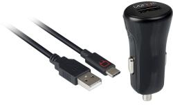 Venom VS4795 USB autós töltő + 2 méter Type-C töltőkábel (VS4795)