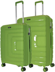 BONTOUR Charm zöld 4 kerekű közepes bőrönd és nagy bőrönd (130846-FruitGreen-M-L)