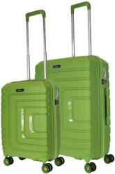 BONTOUR Charm zöld 4 kerekű kabinbőrönd és közepes bőrönd (130844-FruitGreen-S-M)