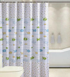 SAPHO zuhanyfüggöny 180x180 cm, fehér mintával ZV024 (ZV024)