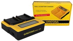 PATONA Panasonic VW-VBD140 VBD210 CGA-DU06 DU07 DU14 BLA13E VBG130K 260K akkumulátor LCD Dupla-Töltő (Charger) (PT-7603)