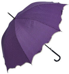 Clayre & Eef Pöttyös esernyő hullámos szélű, átmérő 98cm, lila
