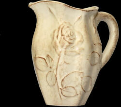 Vanilia Kerámia Antik rózsás kanna, kerámia, kézzel festett-1, 5liter