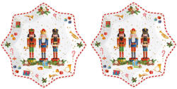 Easy Life Vintage Nutcracker porcelán desszerttányér 2 db-os szett, 20cm, díszdobozban